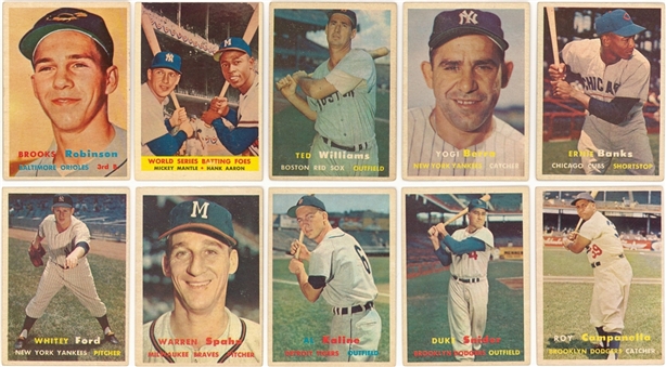 1957 Topps Collection (400+) Including Hall of Famers